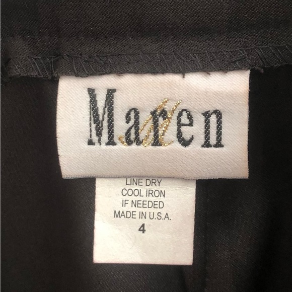 Black faux suede maxi Marne pencil skirt, size 4 - Picture 3 of 4